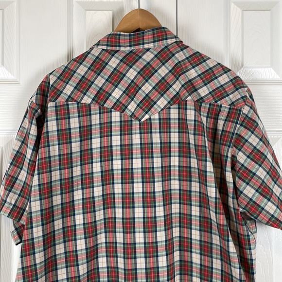 Wrangler cowboy pearl snap western short sleeve button down shirt, men’s XL - Picture 8 of 9